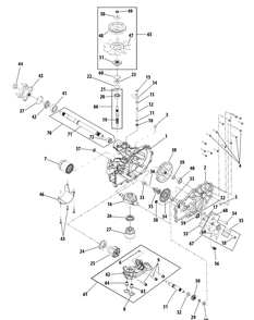 Transmission Assembly Lh Diagram and Parts List for FMZ50 17AF4BFP009-17AF4BFP010-17AF4BFP209-17AF4BFP210-17AF4BFP710 Cub Cadet Lawn Tractor